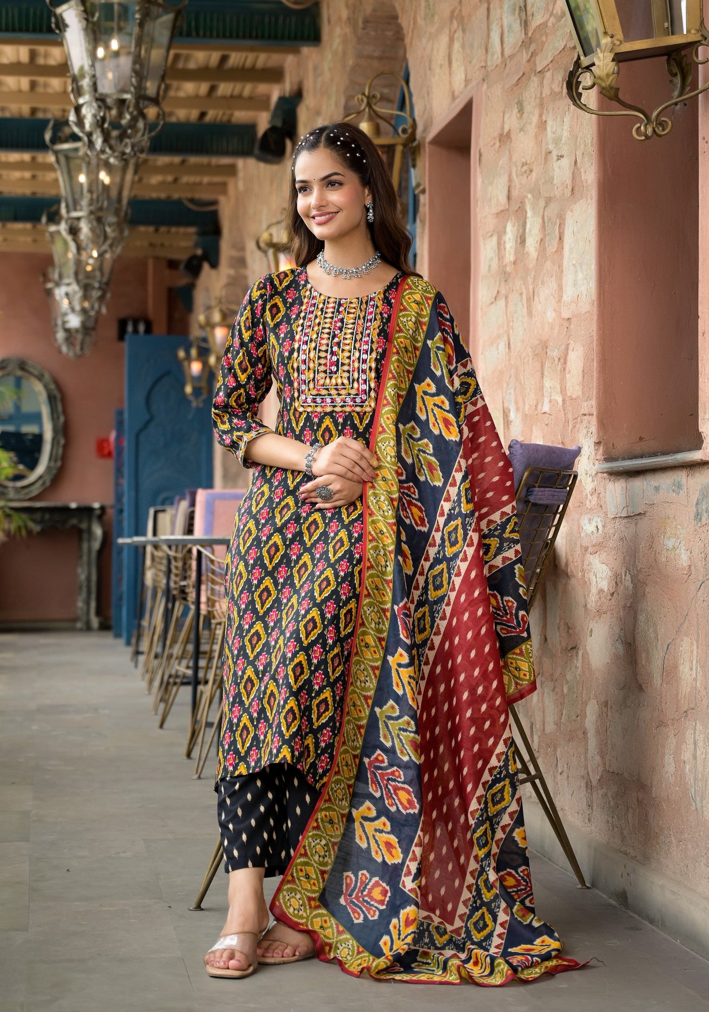 Beautiful Designer Rayon Kurti Set