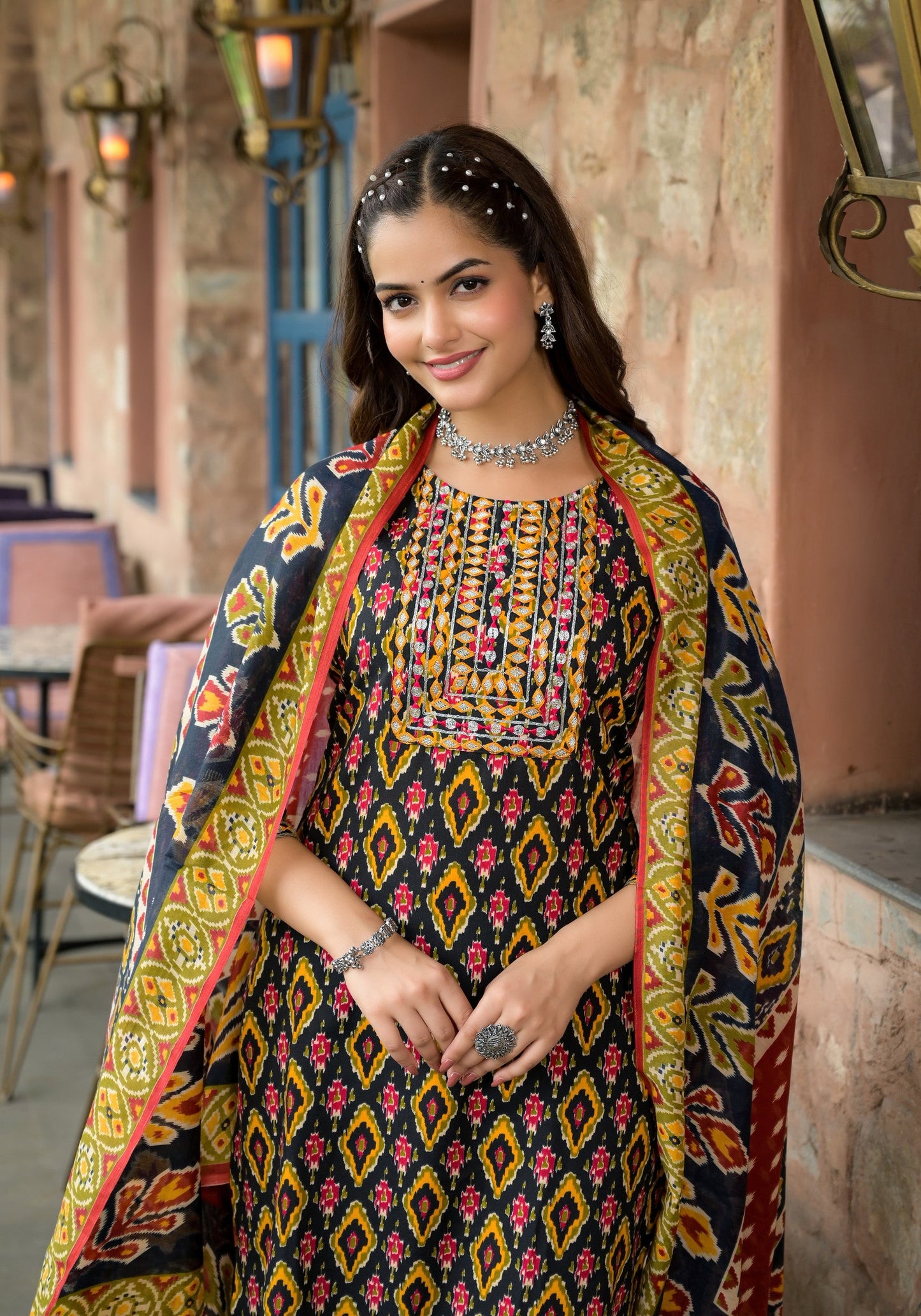 Beautiful Designer Rayon Kurti Set