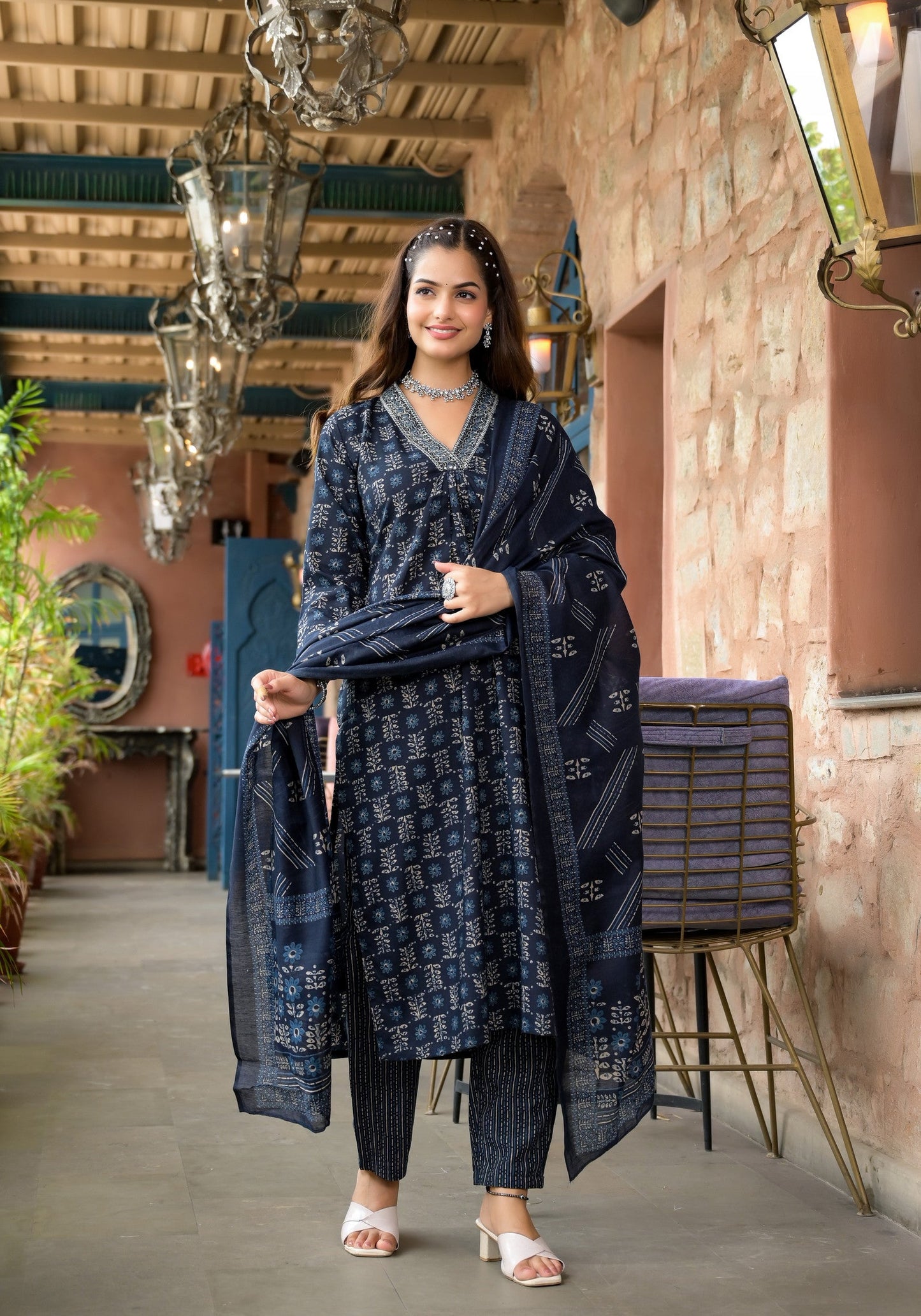 Floral Printed Kurta Set