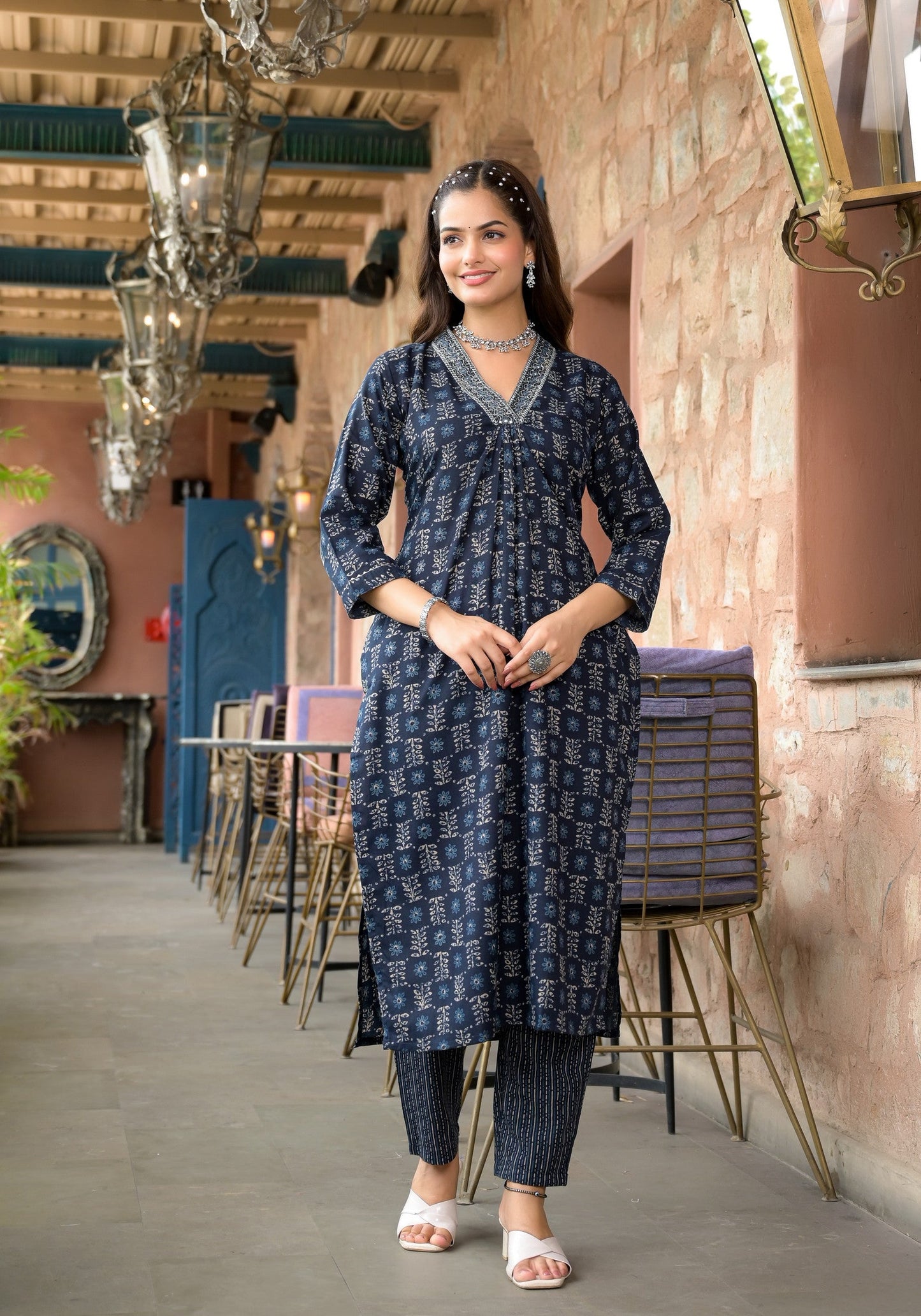Floral Printed Kurta Set