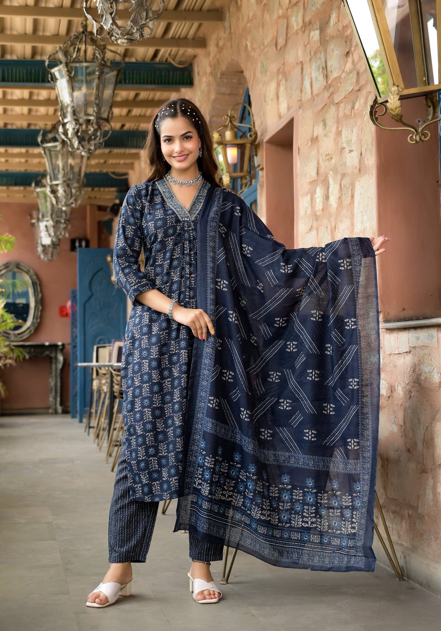 Floral Printed Kurta Set