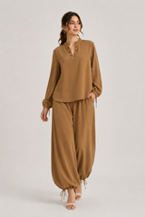 Mocha Muse Balloon Style-2 Way Signature Co-Ord Set