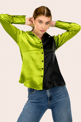 Neon Noir Japanese Satin Shirt