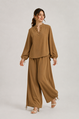 Mocha Muse Balloon Style-2 Way Signature Co-Ord Set