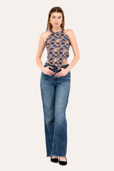 Halter Neck Handkerchief Backless Top