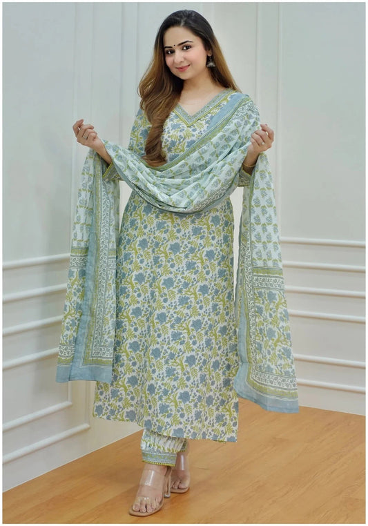 Afgani Floral Printed Kurti set
