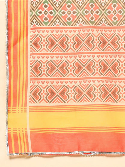 Yellow Colour Embroidery Work Kurta  Set