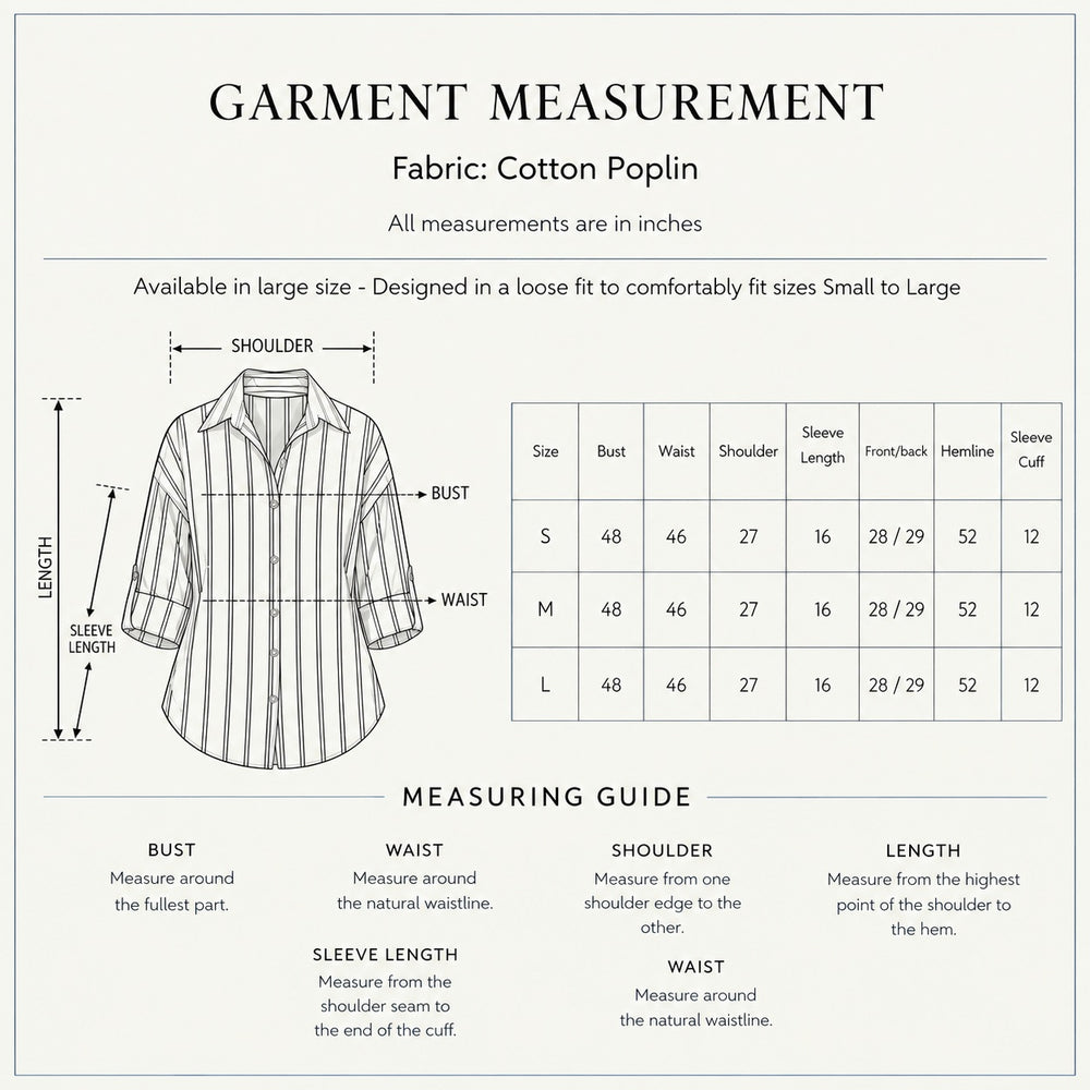 Azure Striped Relaxed-Fit Drop-Shoulder Shirt