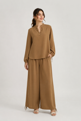 Mocha Muse Balloon Style-2 Way Signature Co-Ord Set