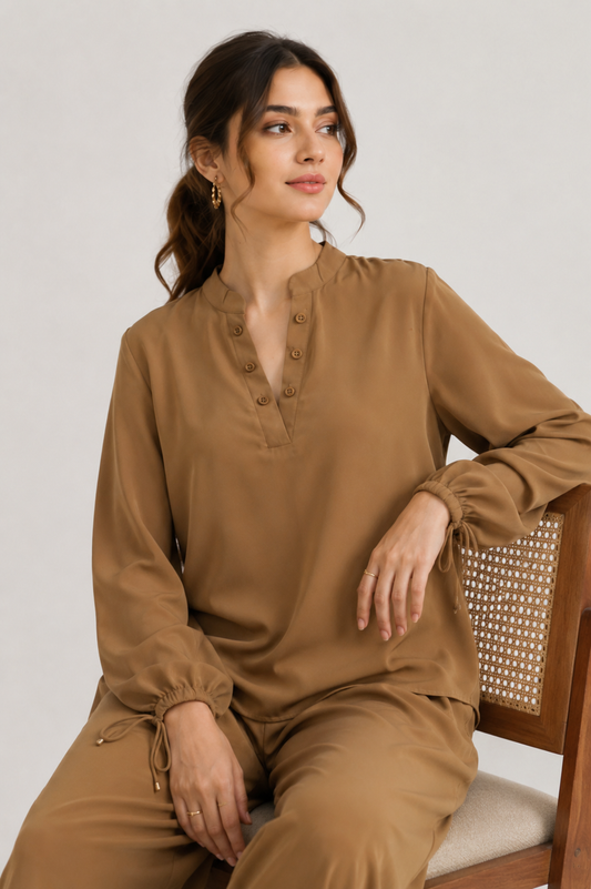 Moccha Muse Convertible Balloon Sleeve Top
