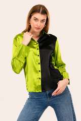 Neon Noir Japanese Satin Shirt