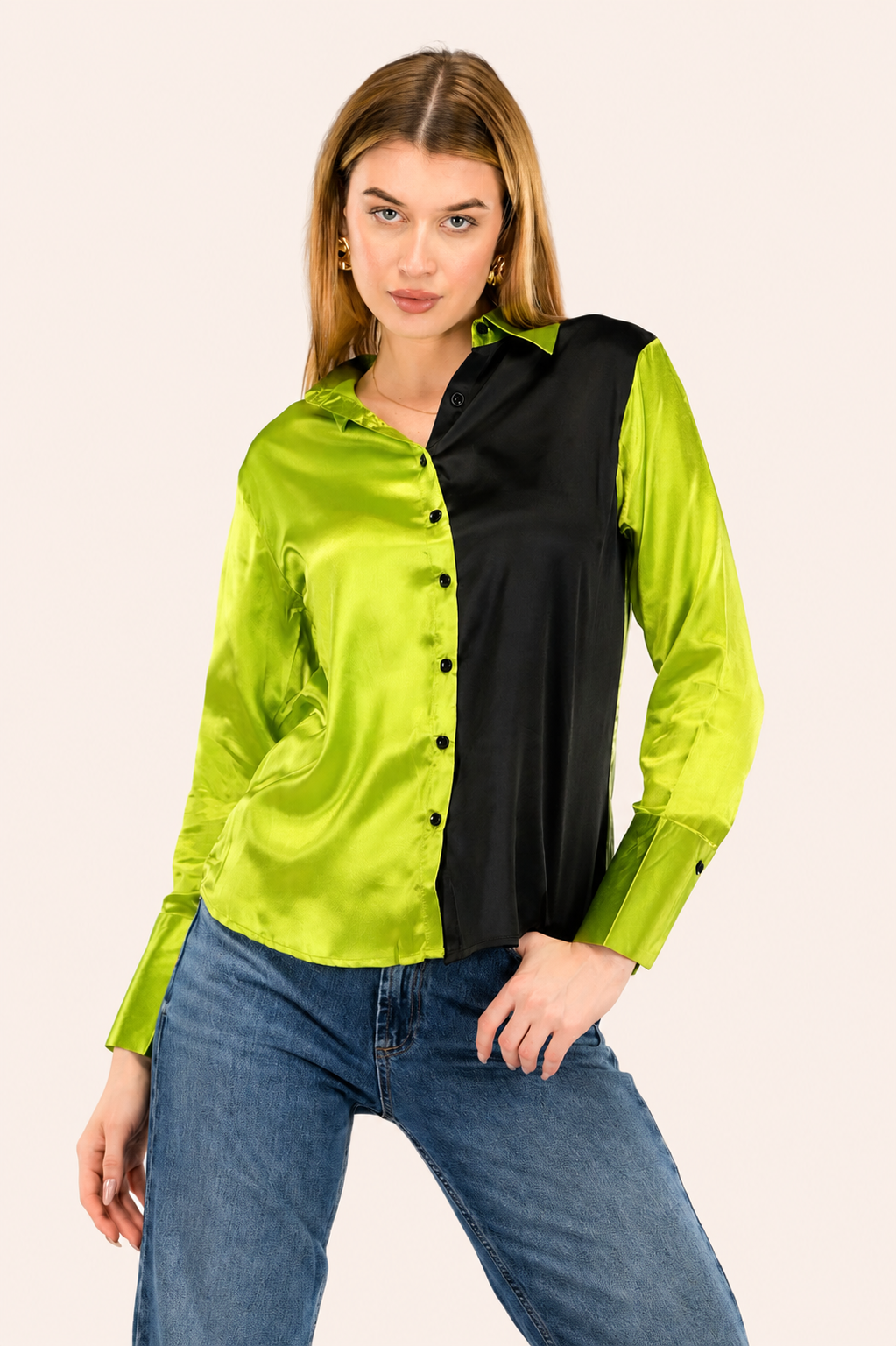 Neon Noir Japanese Satin Shirt