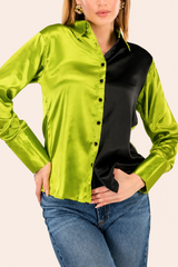 Neon Noir Japanese Satin Shirt