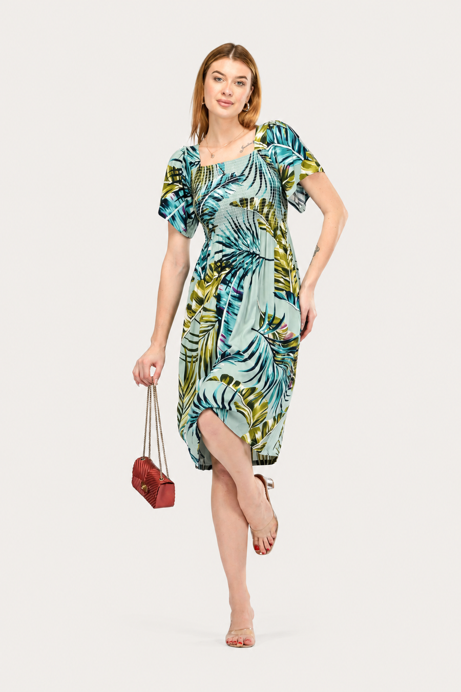 Goa Breeze Smocked Midi Dress