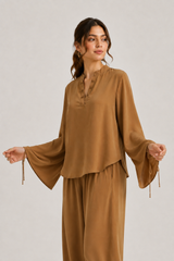 Moccha Muse Convertible Balloon Sleeve Top
