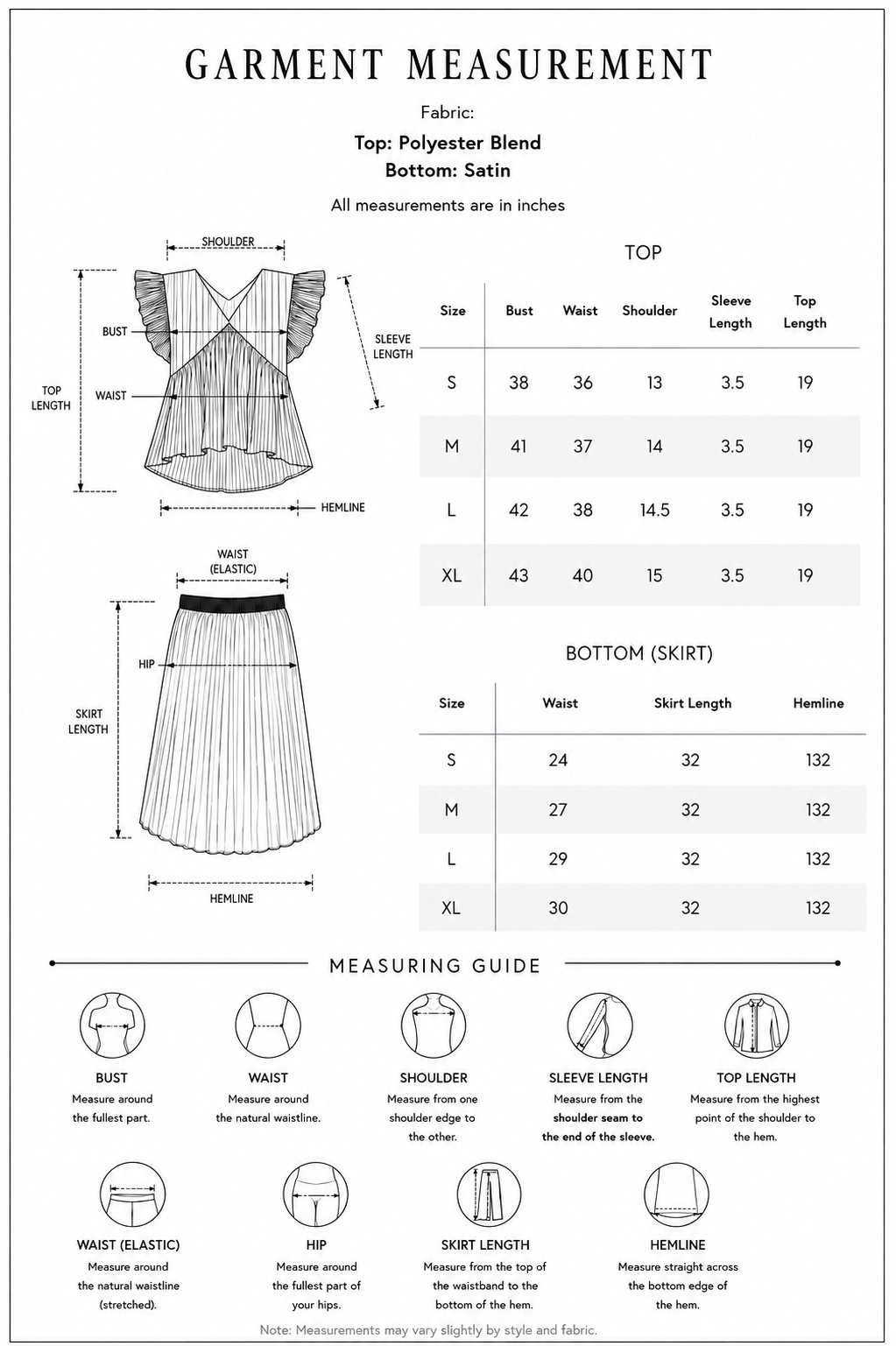 Monochrome Stripe Ruffle Top and Skirt Co-Ord Set