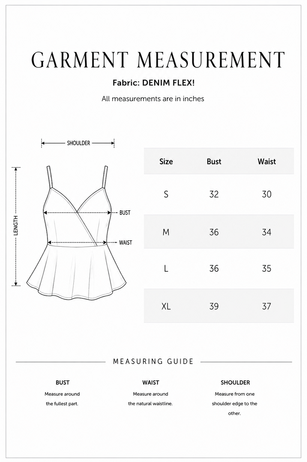 Denim Peplum Cami Top