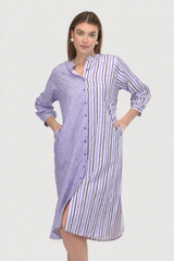 Duality Lavender Shirt Dress