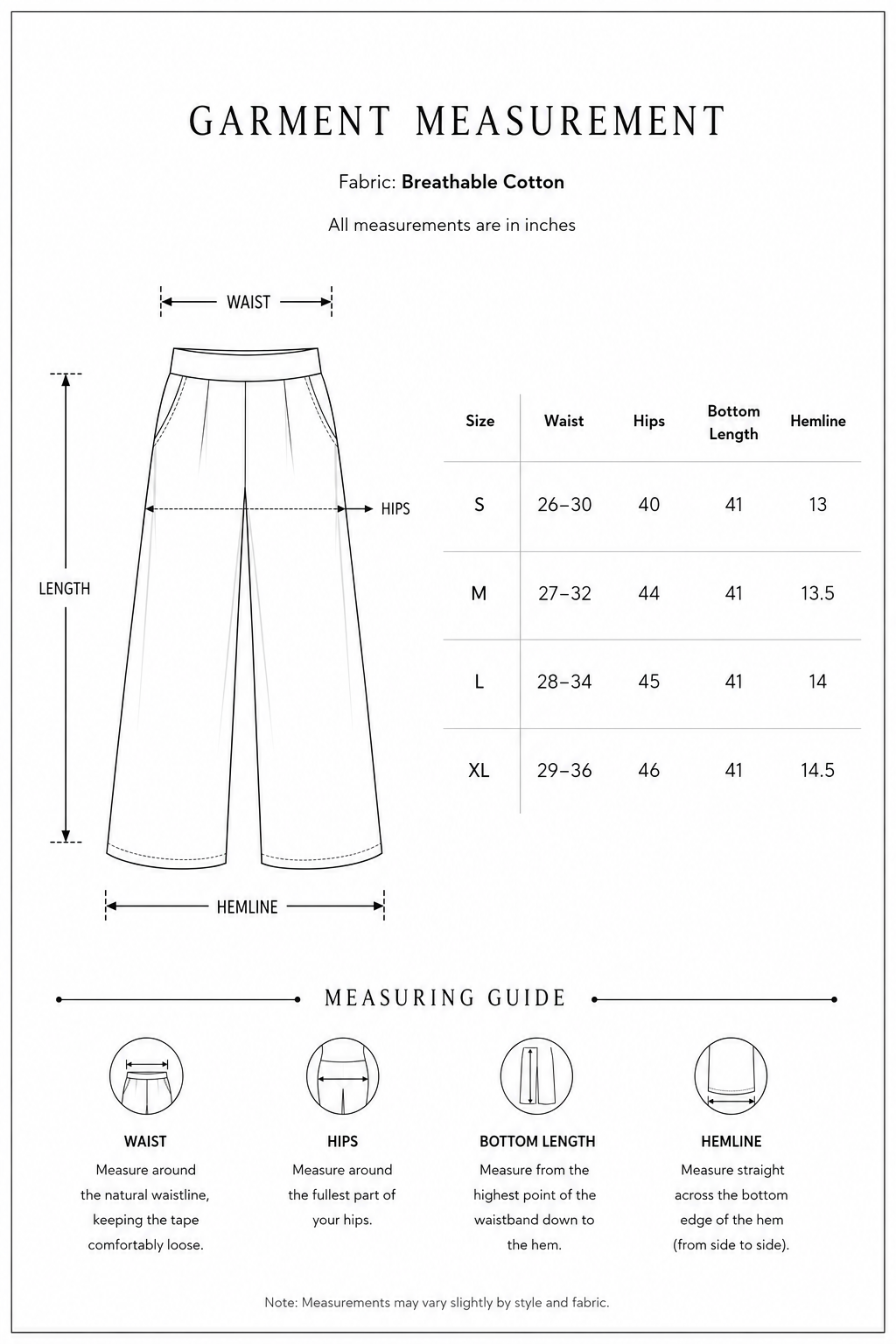 White Wide-Leg Cotton Pants