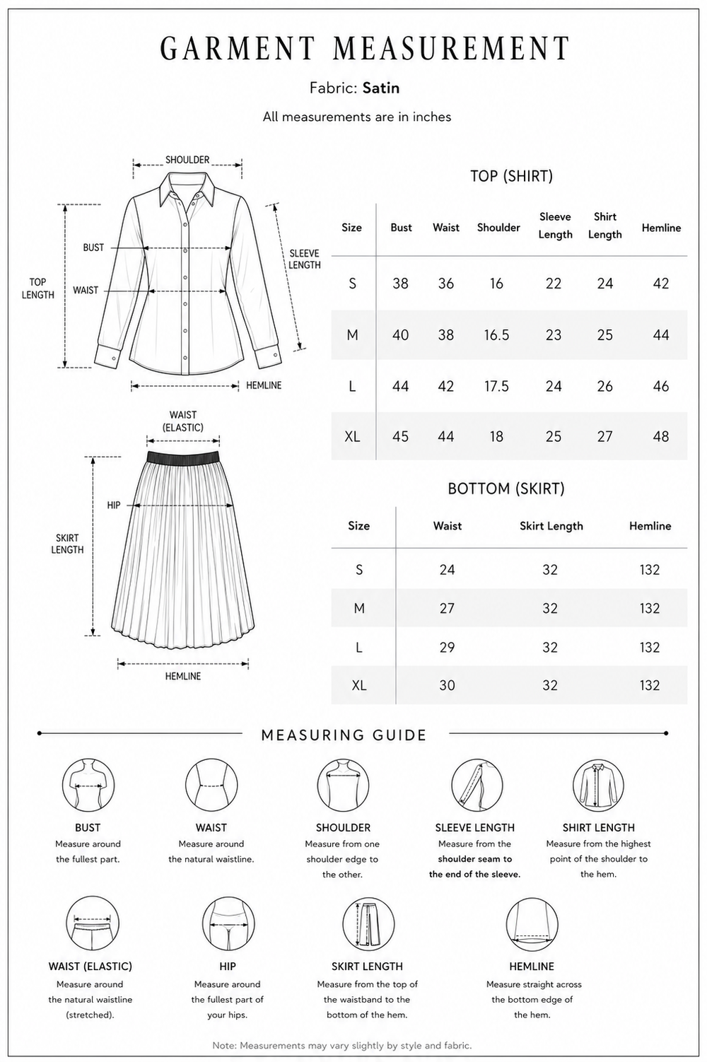 Neon Noir Japanese Satin Color-Block Shirt and Skirt  Co-Ord Set