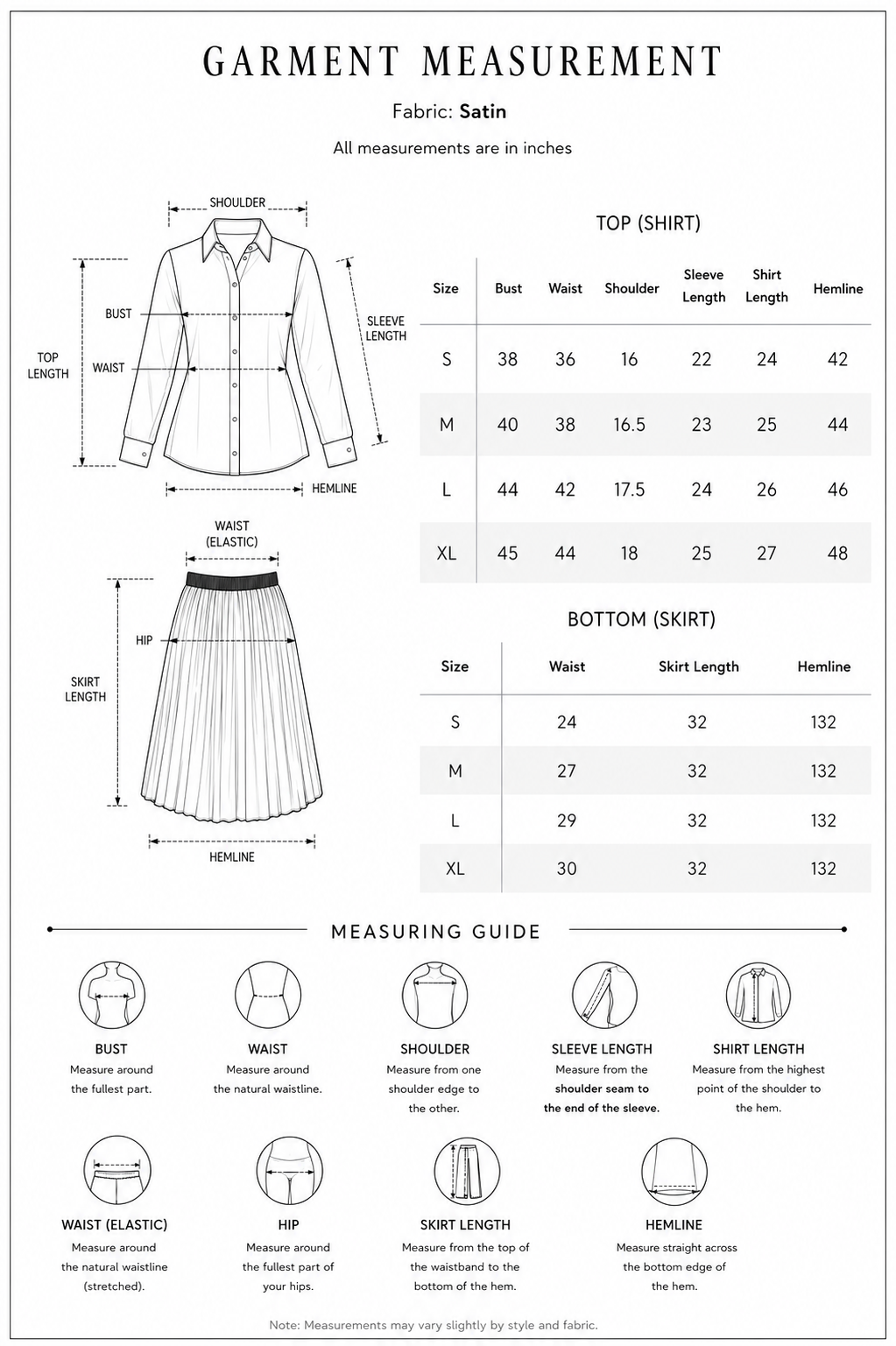 Neon Noir Japanese Satin Color-Block Shirt and Skirt  Co-Ord Set