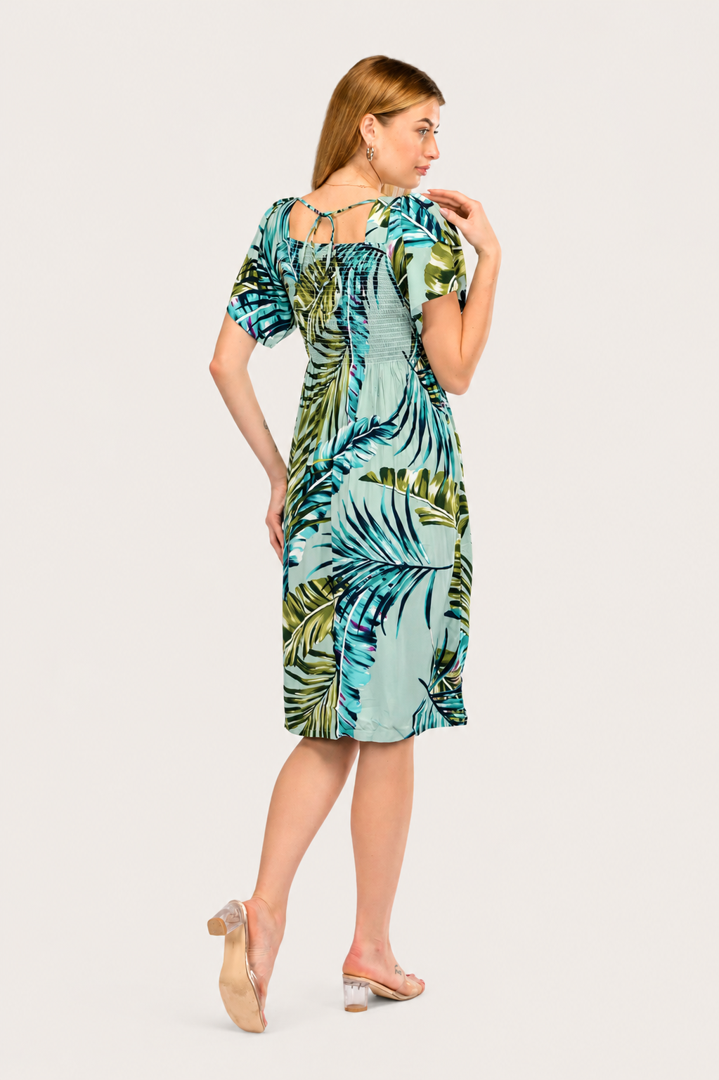 Goa Breeze Smocked Midi Dress