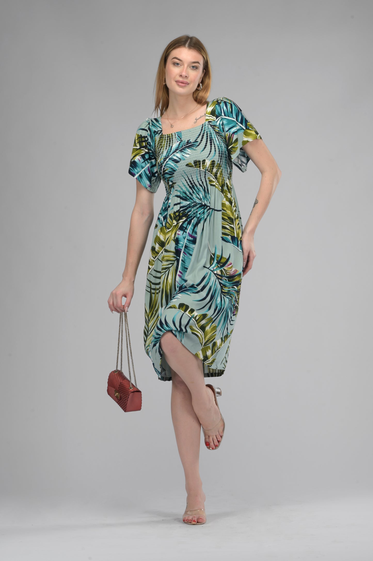 Goa Breeze Smocked Midi Dress