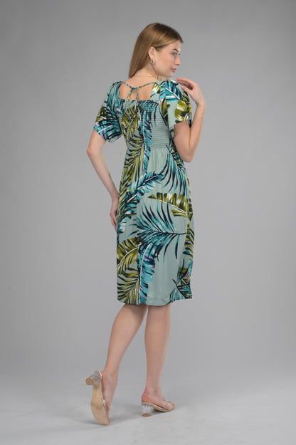Goa Breeze Smocked Midi Dress