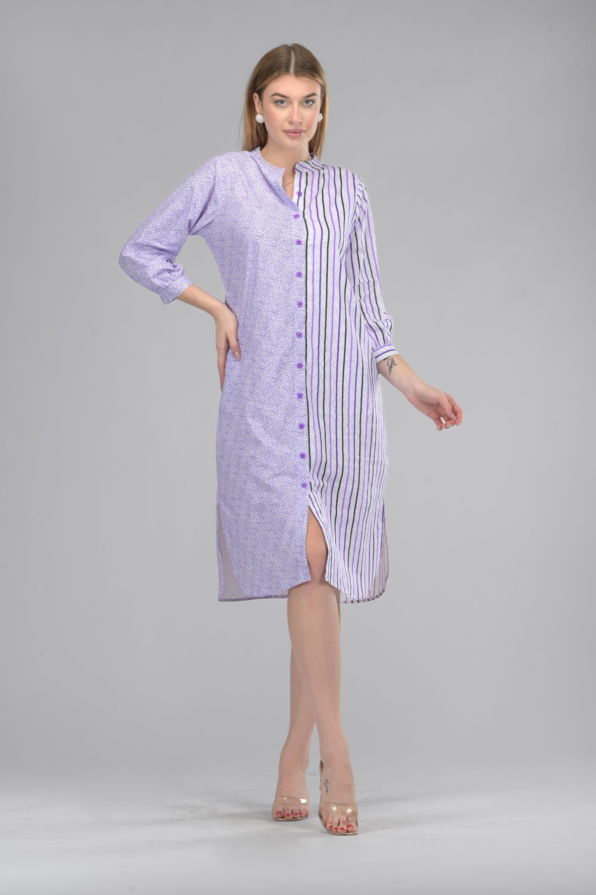 Duality Lavender Shirt Dress
