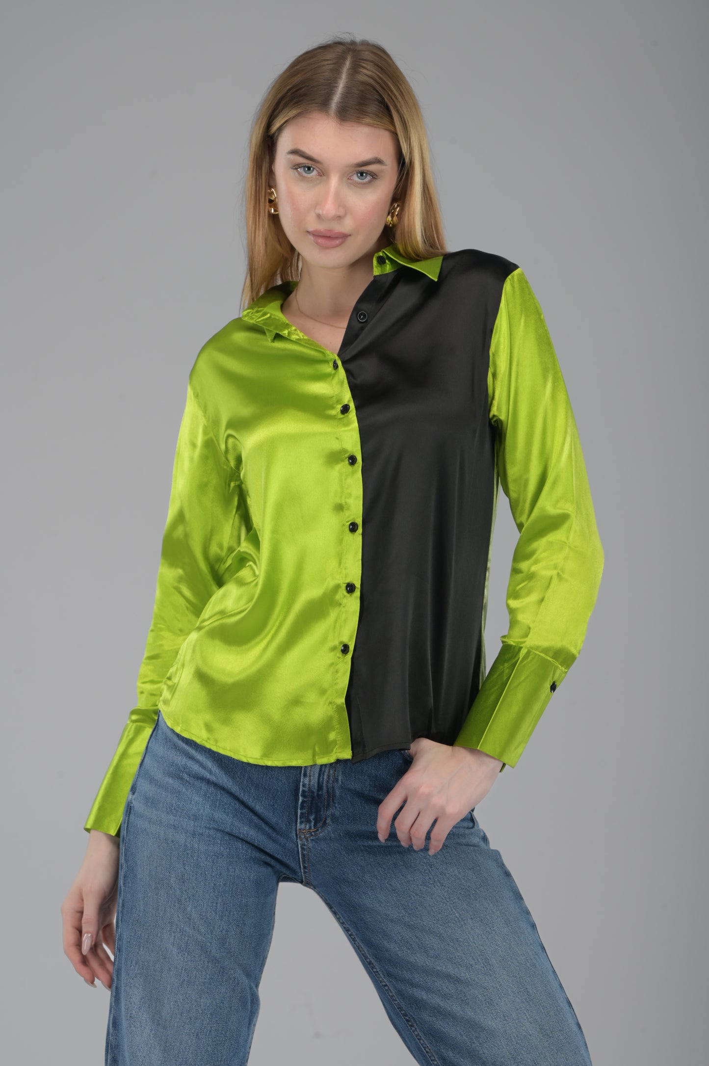 Neon Noir Japanese Satin Shirt