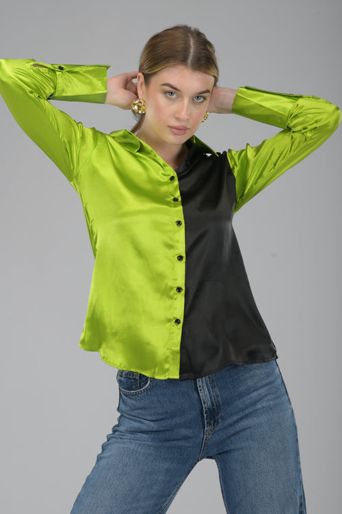 Neon Noir Japanese Satin Shirt