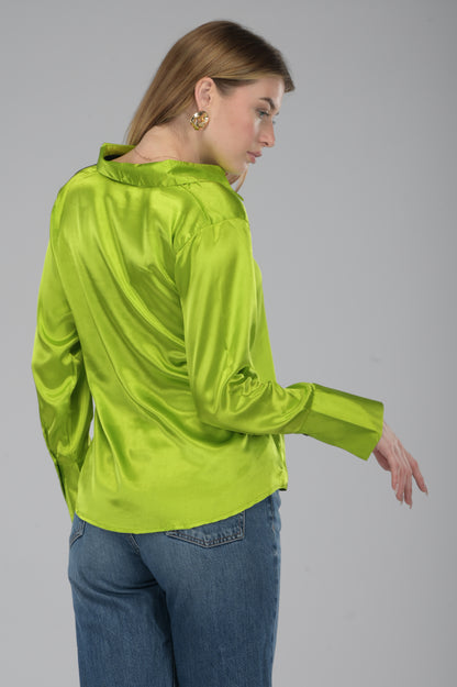 Neon Noir Japanese Satin Shirt