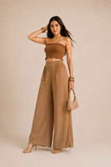 Mocha Muse Sculpted 2-Way Tube & Balloon Co-Ord Set