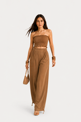 Mocha Muse Sculpted 2-Way Tube & Balloon Co-Ord Set