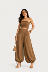 Mocha Muse Sculpted 2-Way Tube & Balloon Co-Ord Set