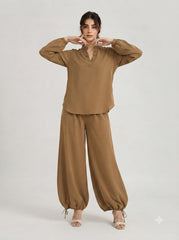 Mocha Muse Balloon Style-2 Way Signature Co-Ord Set