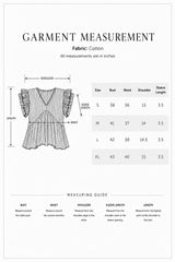 Black & White Striped Alia Cut Crop Top size guide